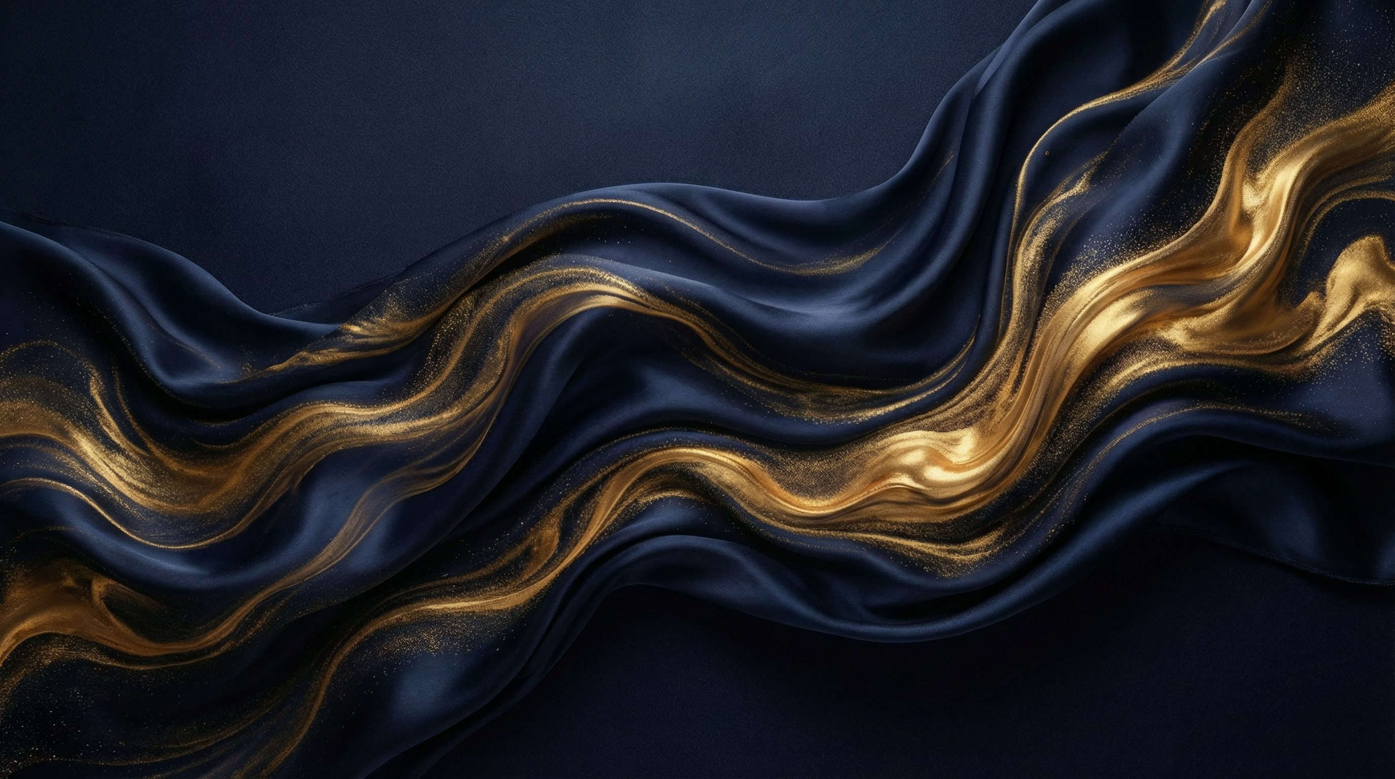 Fond abstrait bleu nuit et or